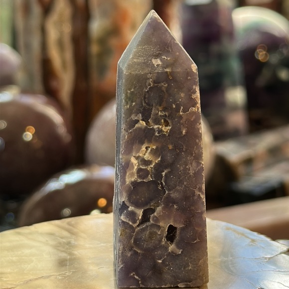 π₯SALEπ₯ Grape Agate 4 Sided Crystal Point! - Picture 6 of 9